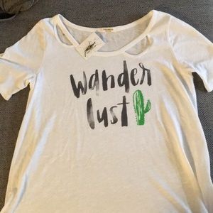 SOLDShort sleeve “wander lust” tee